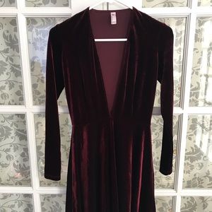 American Apparel long sleeve velvet dress